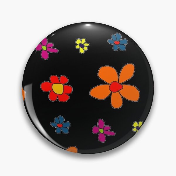 Item preview, Cartoon Flower Prints, Orange Flowers, Purple Flowers, Blue Flowers designed and sold by larissa-myrie.