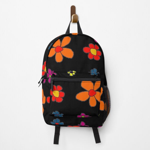 Item preview, Cartoon Flower Prints, Orange Flowers, Purple Flowers, Blue Flowers designed and sold by larissa-myrie.