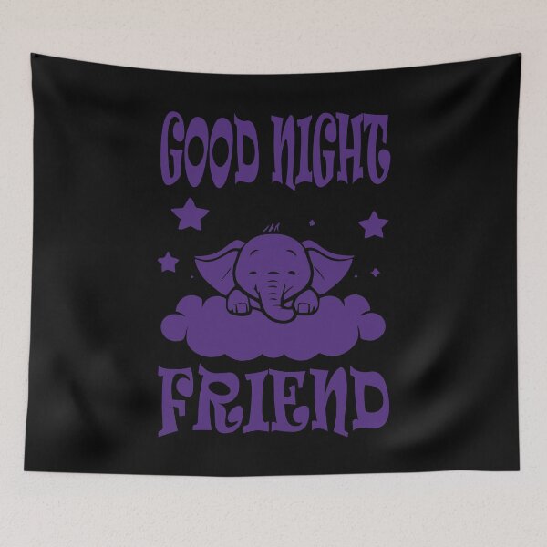 Item preview, Good Night Elephant - Indigo designed and sold by Soulemotion.