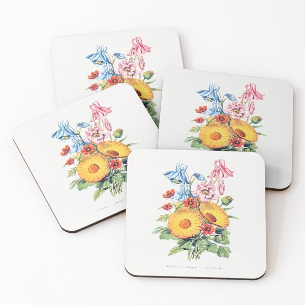 Item preview, Columbine, Marigold and Pheasant's Eye from The Language of Flowers designed and sold by fleurdesignart.