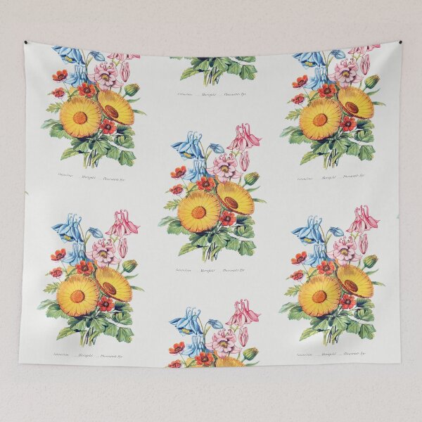 Item preview, Columbine, Marigold and Pheasant's Eye from The Language of Flowers designed and sold by fleurdesignart.