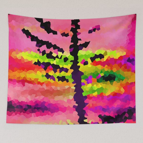 Item preview, Plant with Sky Background Crystalized Hot Pink designed and sold by deniselynnimage.