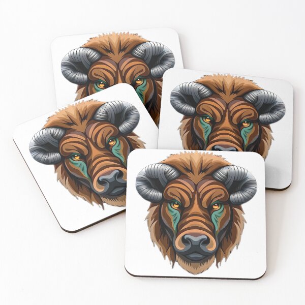 Item preview, Bison head designed and sold by anandT.