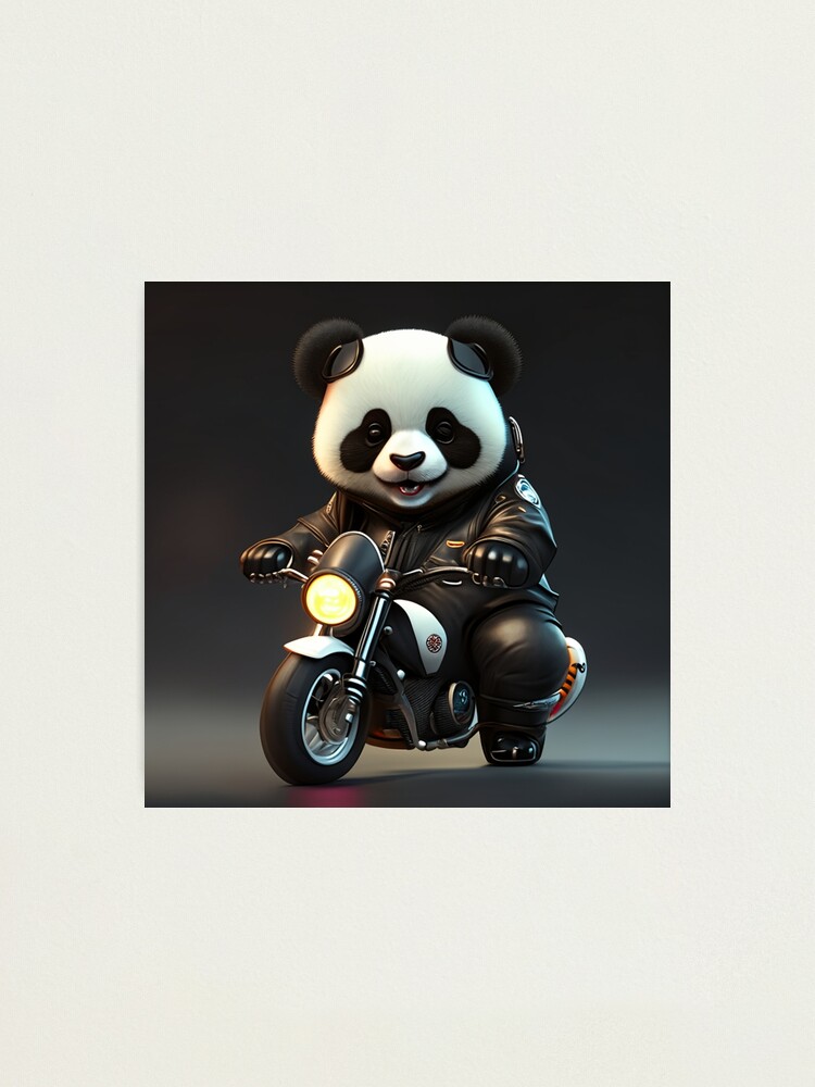 Panda with motorbike 