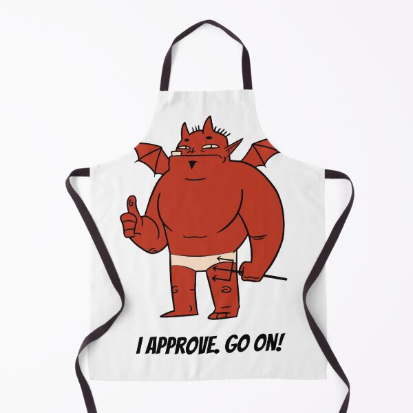 Item preview, "Fiery Seal of Approval: Red Illustrated Devil I Approve Go Design" designed and sold by PRINT SCAPE.