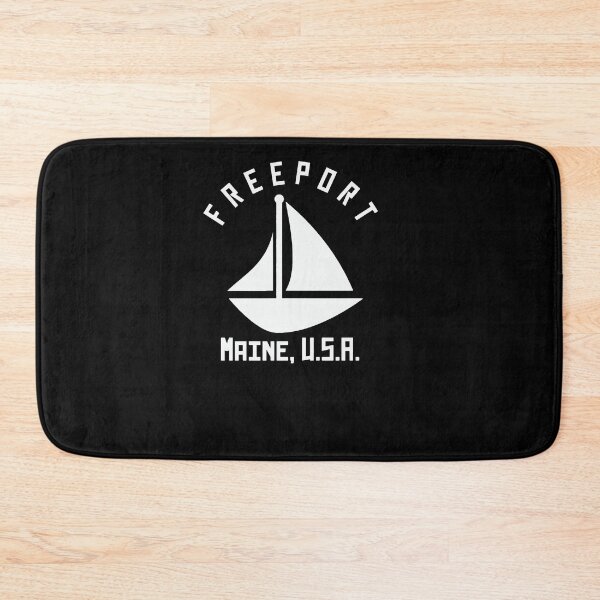 Item preview, Freeport Maine Sailing  Boating - White Text - Abstract  Minimalist designed and sold by brynleeriggs.