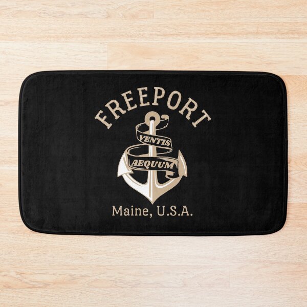 Item preview, Retro Anchor Freeport Maine U.S.A., Tan Text- Vintage-Style Sailing  Nautical designed and sold by brynleeriggs.