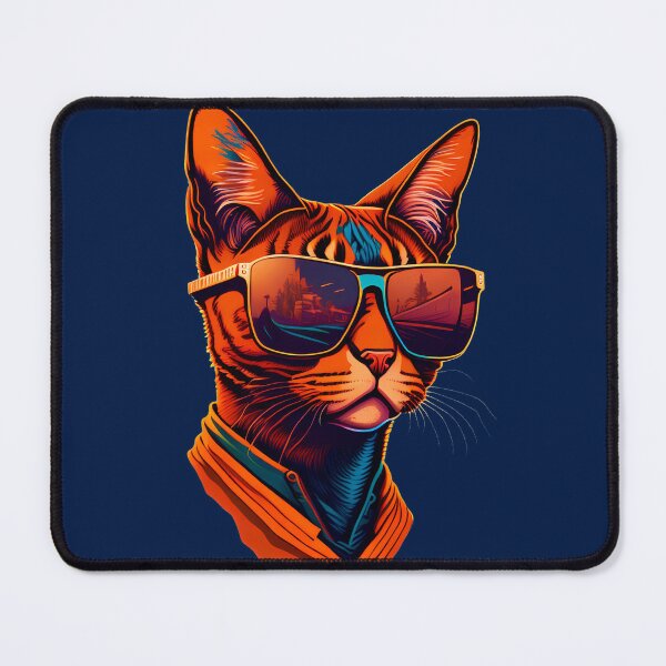Item preview, Retro Abyssinian Attitude: Flat Aggressive Feline Illustration designed and sold by DesignArtEmpire.