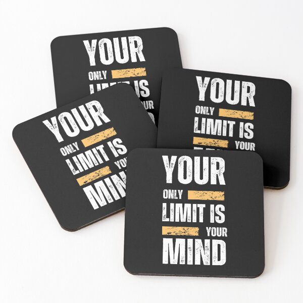 Item preview, "Mind Over Limits: Black & Yellow Grunge Quote" designed and sold by PRINT SCAPE.