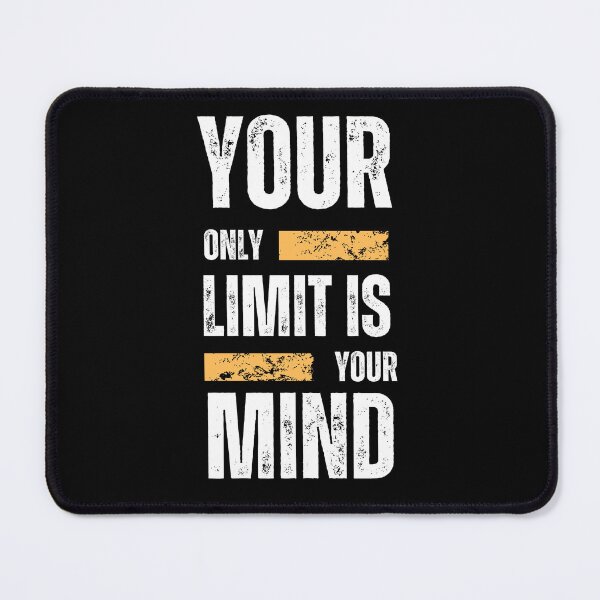 Item preview, "Mind Over Limits: Black & Yellow Grunge Quote" designed and sold by PRINT SCAPE.