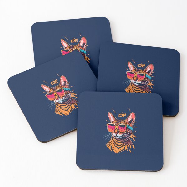 Item preview, Sunglasses-Wearing Bengal: Retro Flat Aggressive Feline Illustration designed and sold by DesignArtEmpire.