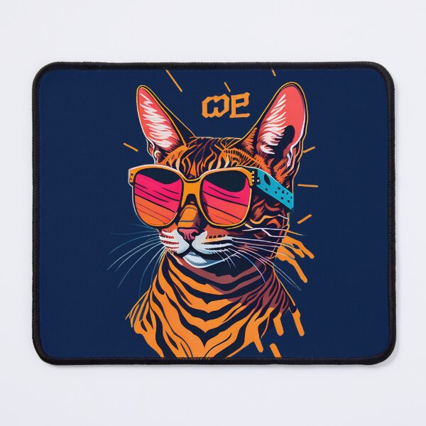 Item preview, Sunglasses-Wearing Bengal: Retro Flat Aggressive Feline Illustration designed and sold by DesignArtEmpire.