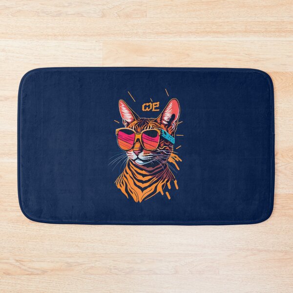 Item preview, Sunglasses-Wearing Bengal: Retro Flat Aggressive Feline Illustration designed and sold by DesignArtEmpire.