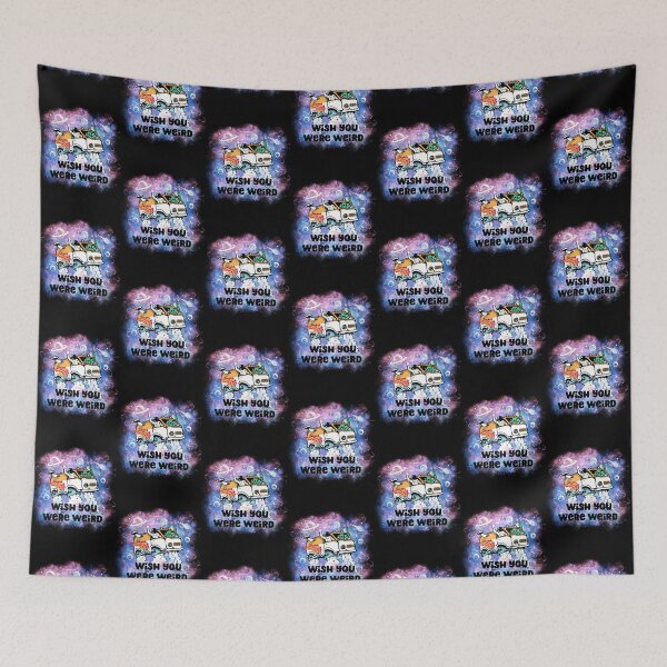 Item preview, Wish you were weird Aliens and astronauts ufo design designed and sold by SilverRainSila.