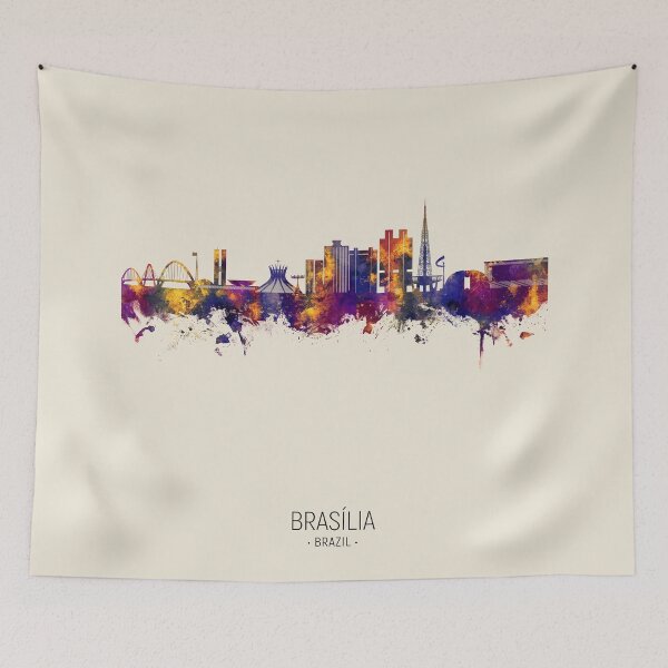 Item preview, Brasilia Brazil Skyline designed and sold by ArtPrints.