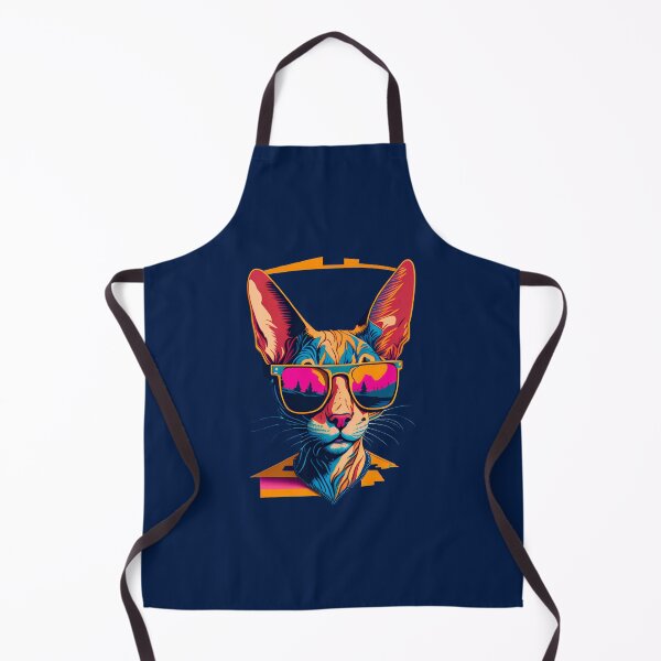 Item preview, Sunglasses-Clad Cornish Rex: Flat Aggressive Feline Illustration designed and sold by DesignArtEmpire.