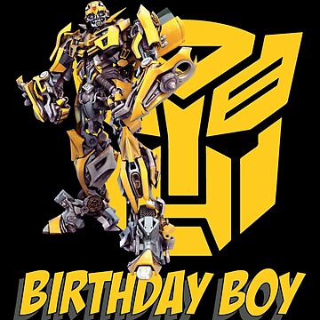 Bumblebee Transformers Birthday Boy Sticker for Sale by