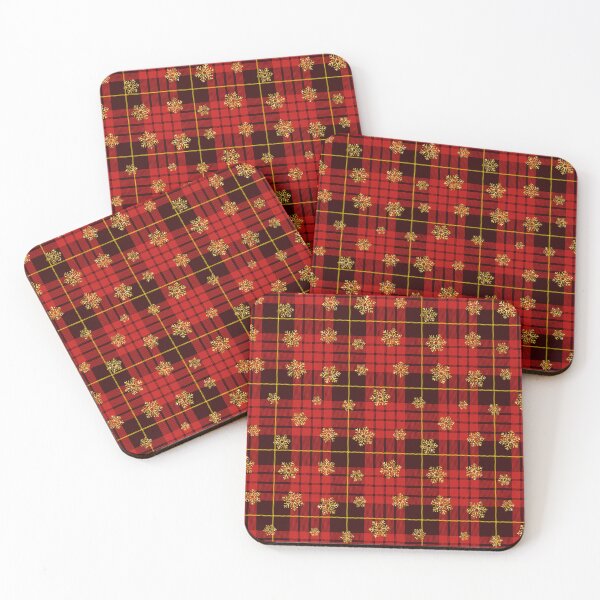 Item preview, Tartan, clan, Christmas tartan, New year, snowflakes, red, black, yellow colours. Scottish Plaid pattern. Checkered pattern. designed and sold by iclipart.