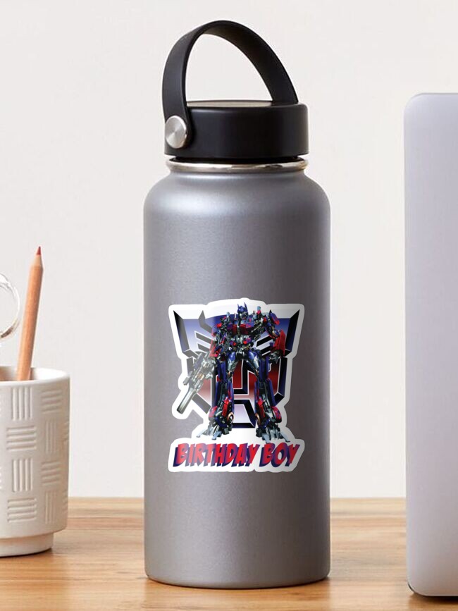 CLEARANCE- Personalized Sport Water Bottle- Transformer Birthday