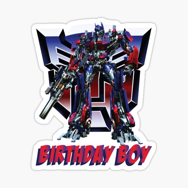 Bumblebee Transformers Birthday Boy Sticker for Sale by