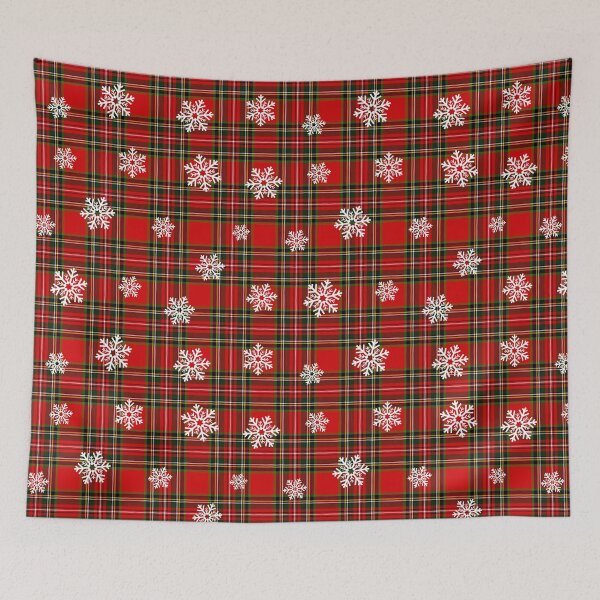 Item preview, Tartan, clan, Christmas tartan, New year, snowflakes, red, black, green, blue, white, yellow colours. Scottish Plaid pattern. Checkered pattern. designed and sold by iclipart.