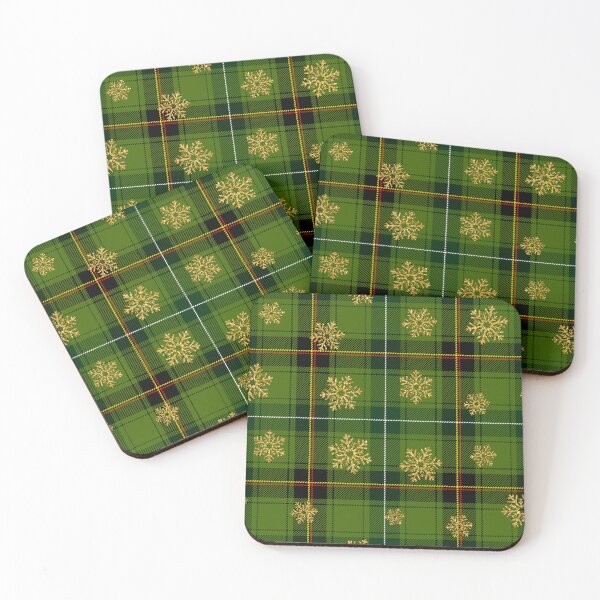 Item preview, Tartan, clan, Christmas tartan, New year, snowflakes, green, black, yellow, red, white colours. Scottish Plaid pattern. Checkered pattern. designed and sold by iclipart.