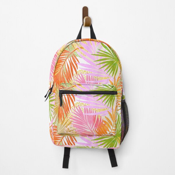 Item preview, Tropical Boho Palm 3. Sunny Green, pink and orange #tropical #summer #palmleaves #pinkandorange designed and sold by Dominiquevari.