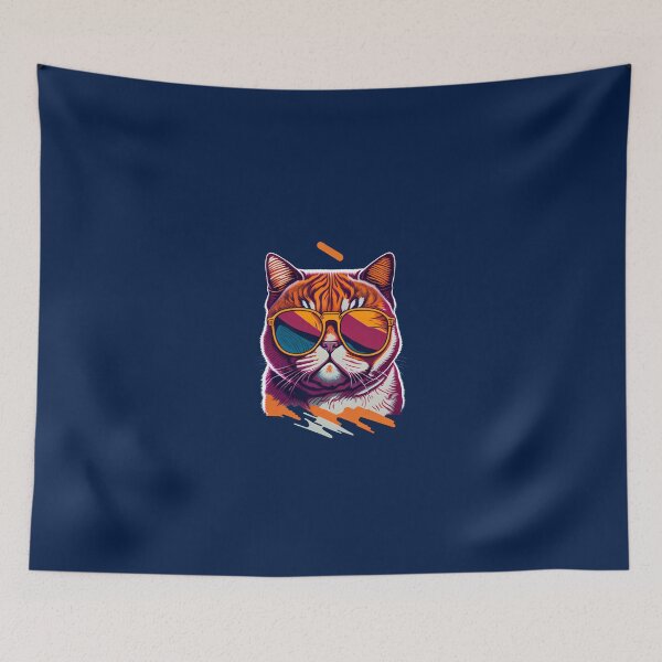 Artikelvorschau, Profilierte Scottish Fold: Aggressive Katze mit Sonnenbrille – Grafikdesign entworfen und verkauft von DesignArtEmpire.