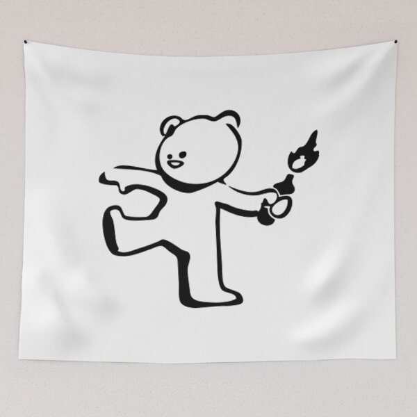 Item preview, Banksy Teddy Bear Protest Molotov Cocktail    	 designed and sold by muqnwbdjlyi98.