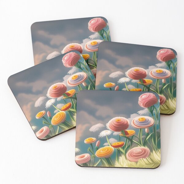 Item preview, Quilled Flowers in an open field designed and sold by PatternCo.