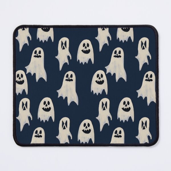 Item preview, Spooky Cute Halloween Ghosts on dark blue background. designed and sold by LaBellCreative.