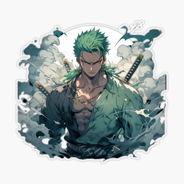 Vinil Sticker Calcomania One Piece Zoro Roronoa Perfil