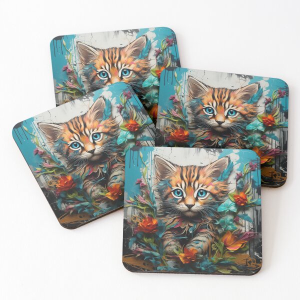 Item preview, Jungle Kitty: A Wild Encounter in Street Art designed and sold by BattleEtiquette.