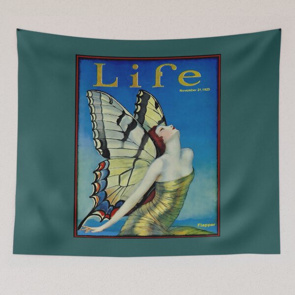 Item preview, LIFE  Vintage 1923 Flapper Butterfly Print   	 designed and sold by wfrucmcks24.