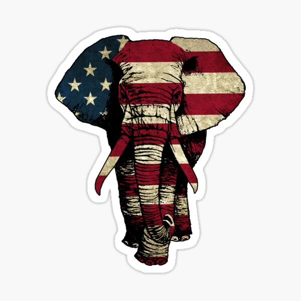 Item preview, Patriotic Elephant designed and sold by LisaUSA.