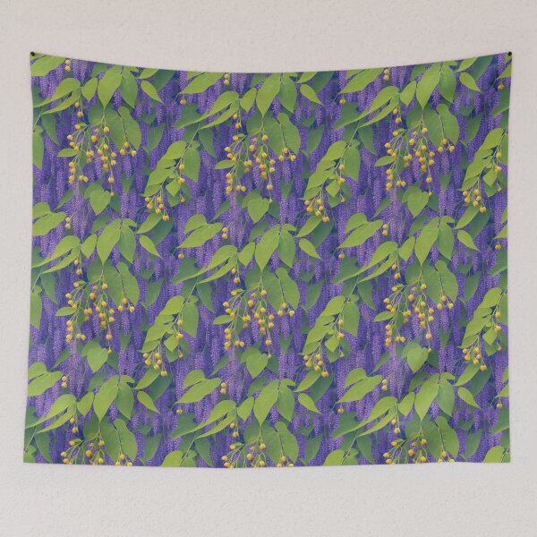Artikelvorschau, Wisteria Leaves repeating pattern entworfen und verkauft von kiyaansh16.