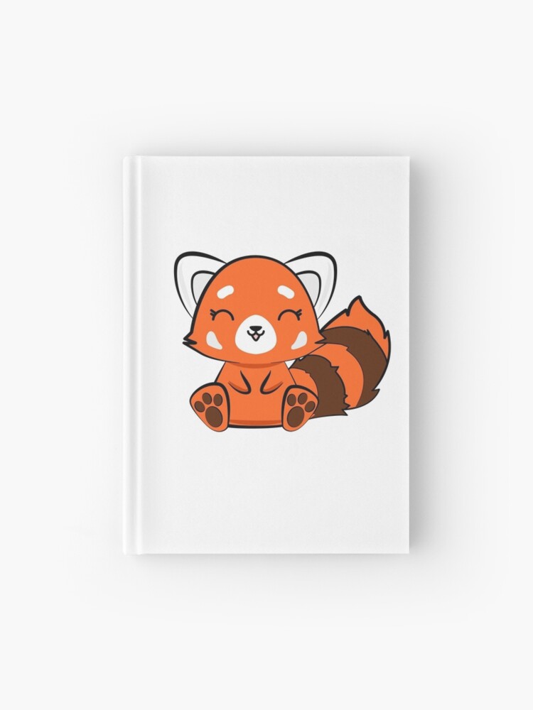 Kawaii Cute Red Panda Bear Hardcover Journal By Theglaze Redbubble