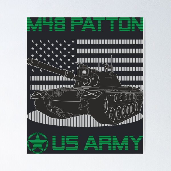 Chrysler M60 Patton Main Battle Tank Art Map/Flag Print 5 