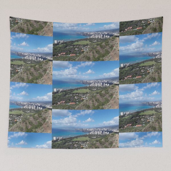 Item preview, Honolulu Heights Diamond Head Crater View (tiled) designed and sold by KanuteSeithr.