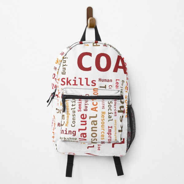 Item preview, Word Cloud Coach Skills Expertise in Red Orange Colors designed and sold by WinfinityDesigns.