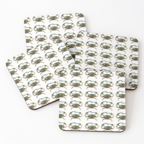 Item preview, Blue Crabs On White Pattern designed and sold by Profitrip.