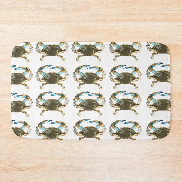 Item preview, Blue Crabs On White Pattern designed and sold by Profitrip.