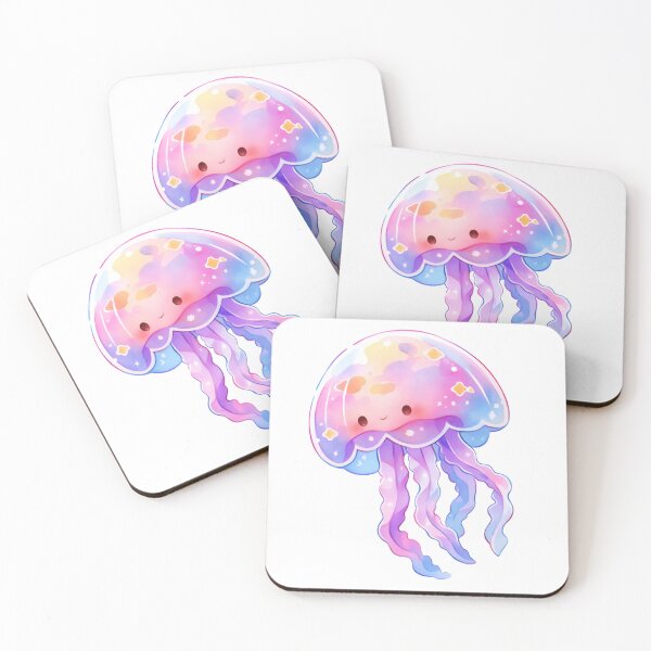 Item preview, Cute Kawaii Watercolor Jellyfish designed and sold by CozyKawaiiArt.