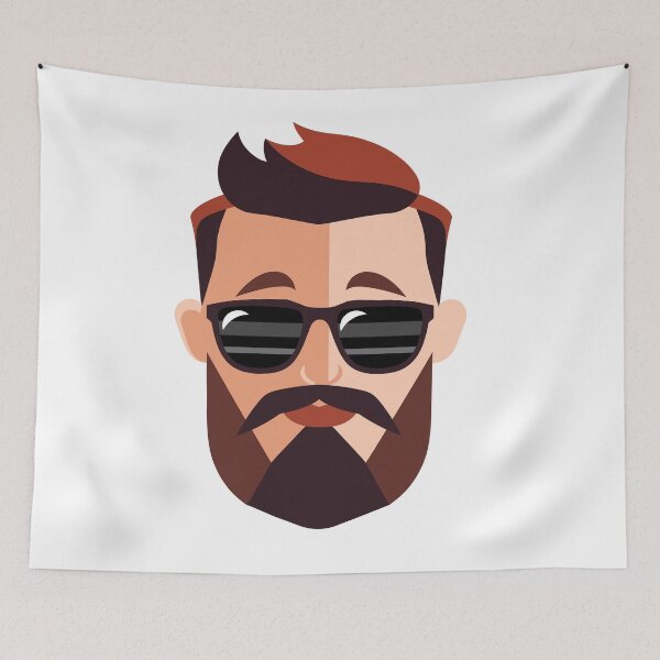 Item preview, A Bearded Hipster with Sunglasses designed and sold by a4mbs.