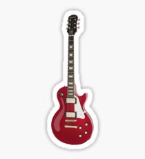 Red Les Paul Guitar Sticker