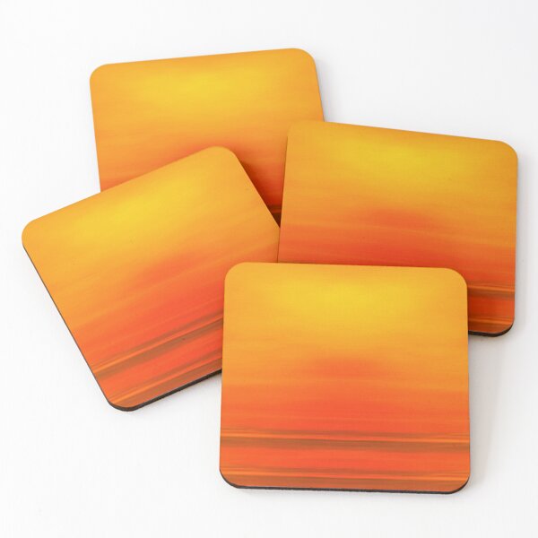 Item preview, Ocean Coast Beach Sky Sunset Landscape in Orange Yellow Colors designed and sold by WinfinityDesigns.