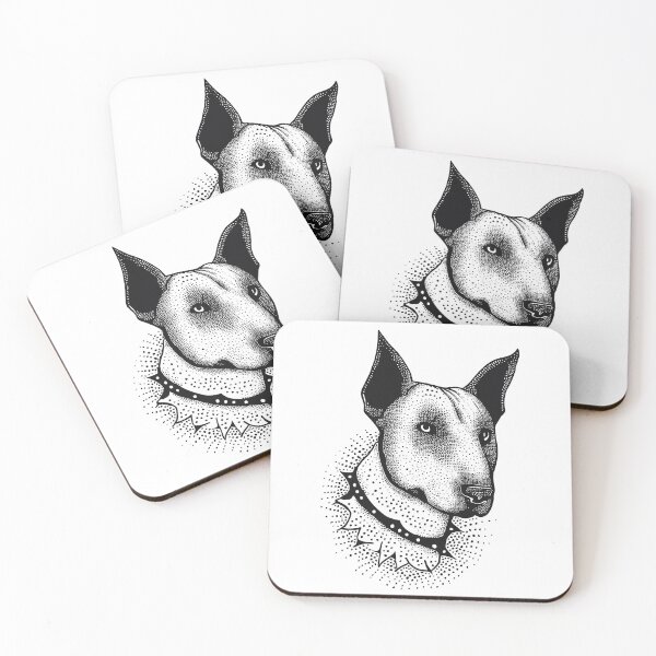 Item preview, Tattooed dog Sticker collection Bullterrier Inked: Captivating Sticker Featuring a Tattooed Bullterrier, Celebrating the Artistry and Love for Bullterriers in a Unique Design designed and sold by Koolzilla.