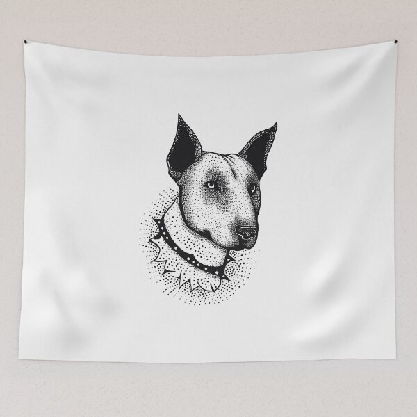 Item preview, Tattooed dog Sticker collection Bullterrier Inked: Captivating Sticker Featuring a Tattooed Bullterrier, Celebrating the Artistry and Love for Bullterriers in a Unique Design designed and sold by Koolzilla.