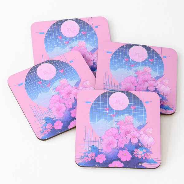 Item preview, Vaporwave Flowers designed and sold by MarsCreativeLab.