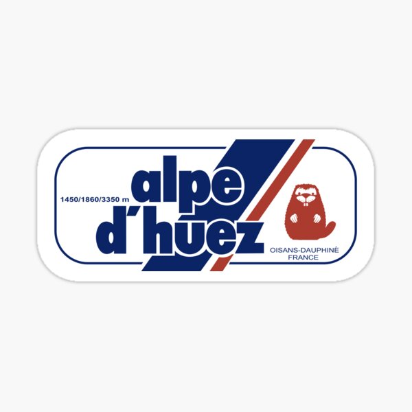 Item preview, Vintage Alpe D'Huez Ski Resort Sticker designed and sold by SkiStickersCo.
